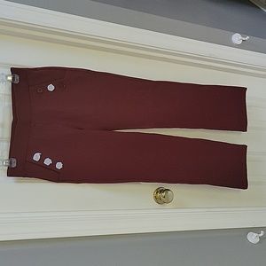 Betabrand Maroon Size SP Sailor Style Boot-Cut Dress Yoga Pants New Without Tags